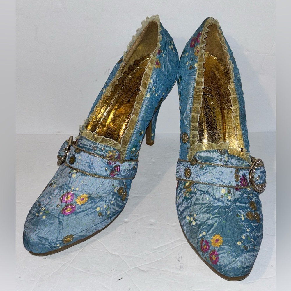 Ellie Baby Blue Marie Antoinette Bridgerton High Heels 11.5
